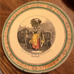 Adams Vintage Style Wall Plate with Green and Yellow Accents